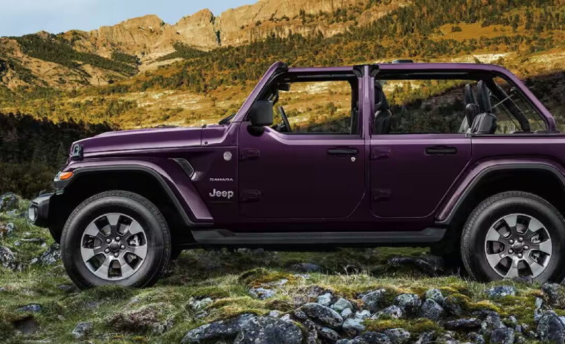 The 2023 Jeep Wrangler is standard and available off-road equipment.